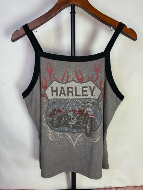 Harley-Davidson Tops - Harley Davidson - Grey Graphic Rhinestone Cami from Knoxville TN - Size L